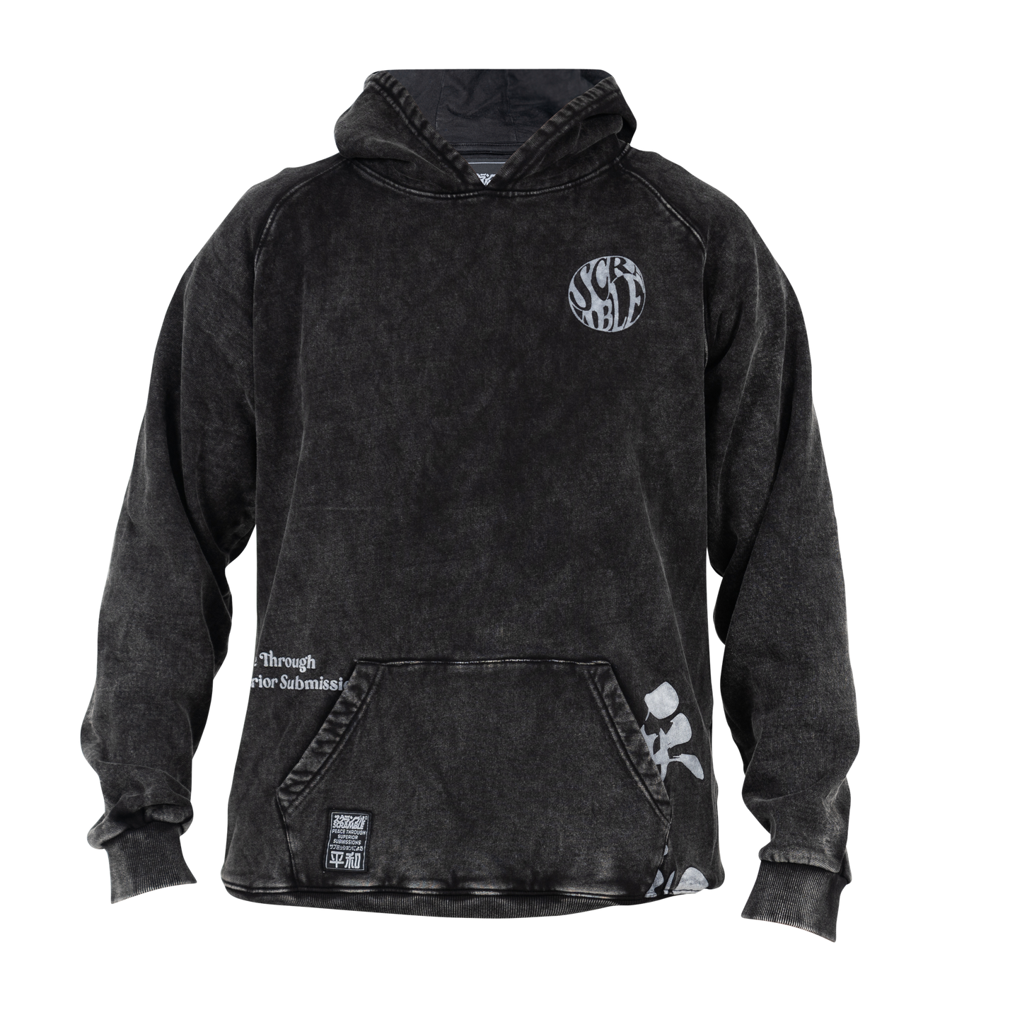 YIN YANG HOODY – FADED BLACK