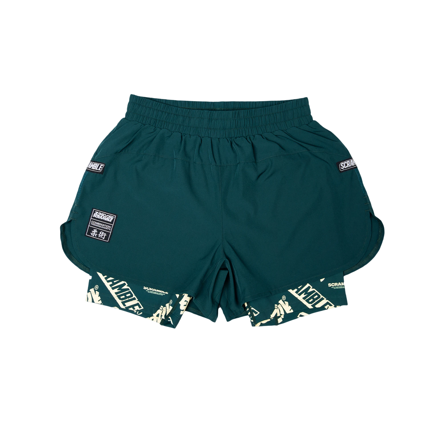 COMBINATION SHORTS – FOREST GREEN/ LOGOTYPES