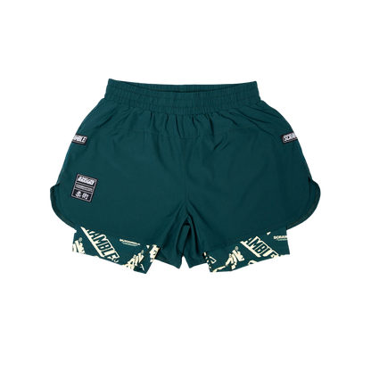 COMBINATION SHORTS – FOREST GREEN/ LOGOTYPES