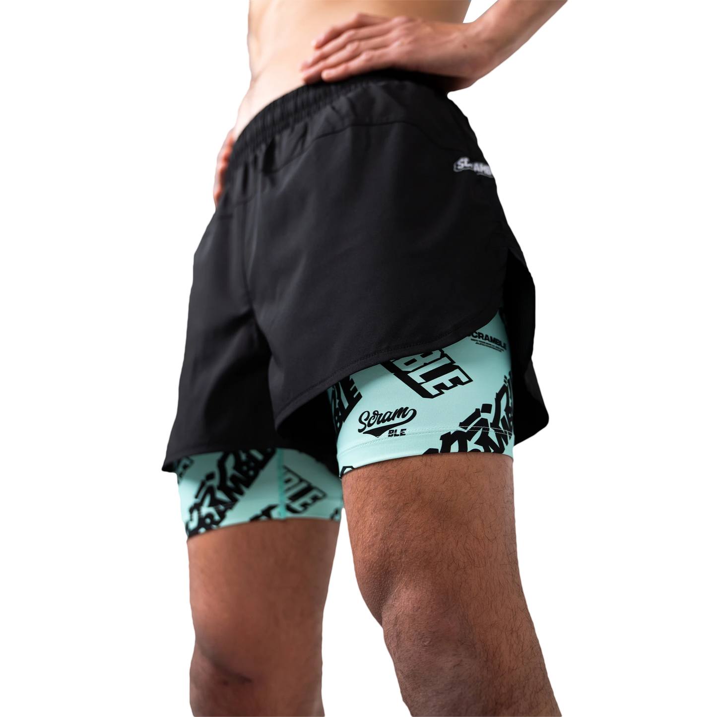 COMBINATION SHORTS – SEAFOAM/ LOGOTYPES