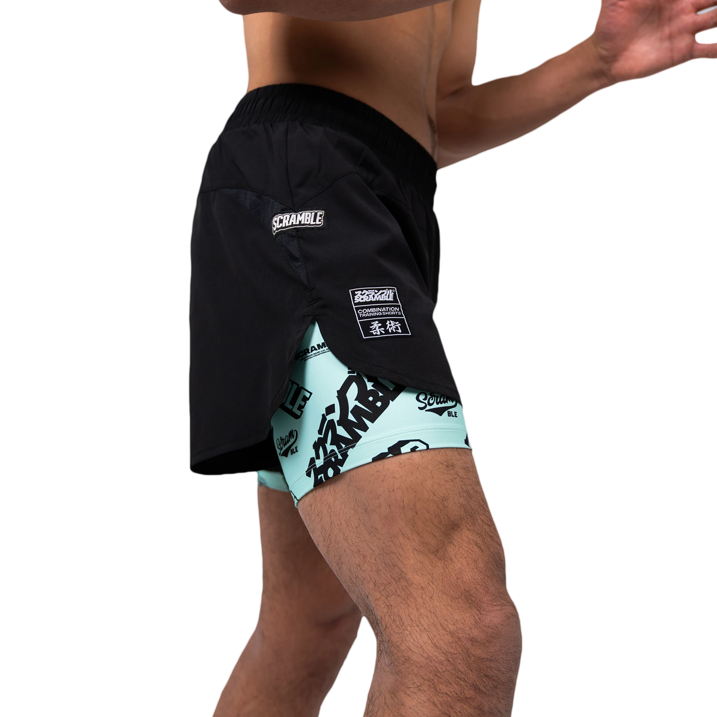 COMBINATION SHORTS – SEAFOAM/ LOGOTYPES