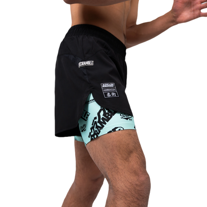 COMBINATION SHORTS – SEAFOAM/ LOGOTYPES