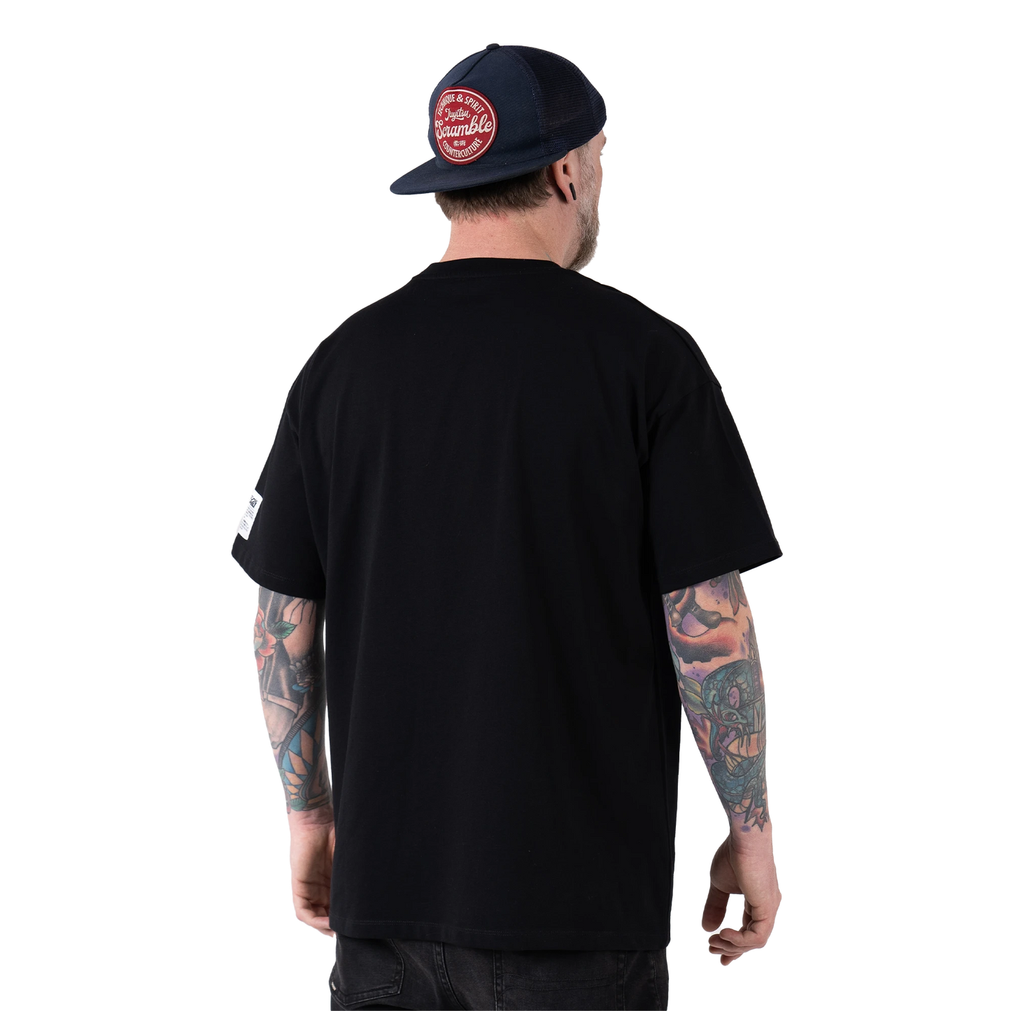 LOGO OVERSIZED TEE – BLACK