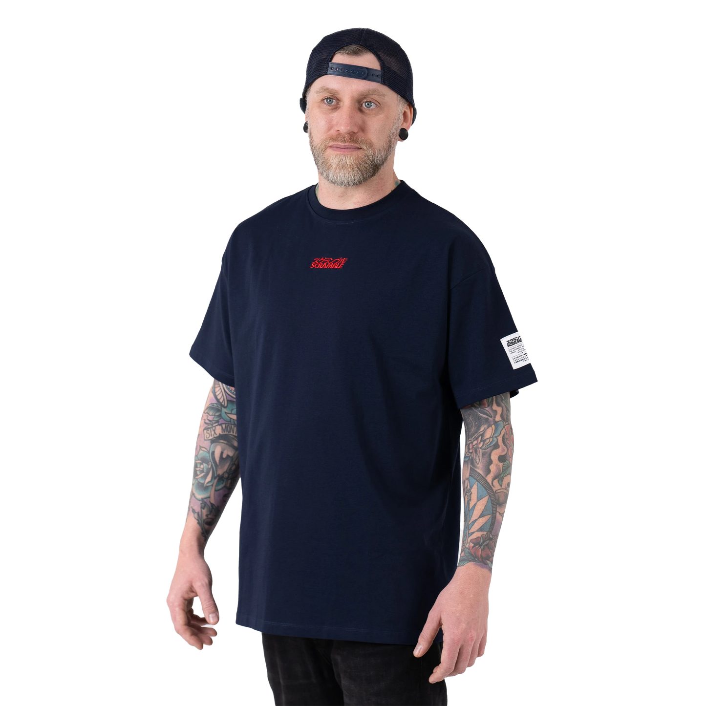 LOGO OVERSIZED TEE – NAVY