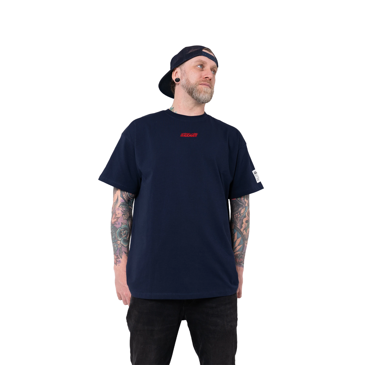 LOGO OVERSIZED TEE – NAVY