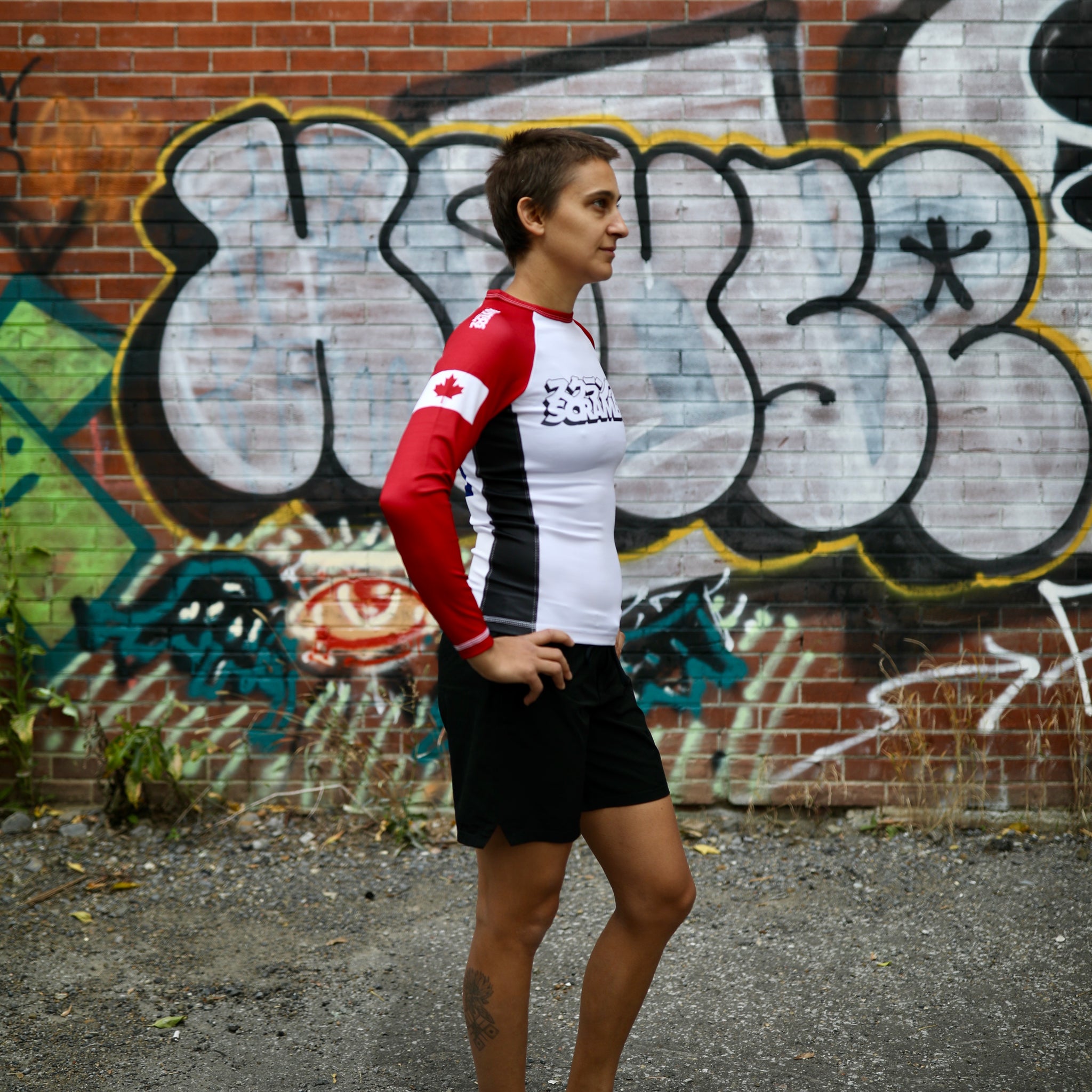 SCRAMBLE TEAM CANADA RASHGUARD – LADIES CUT