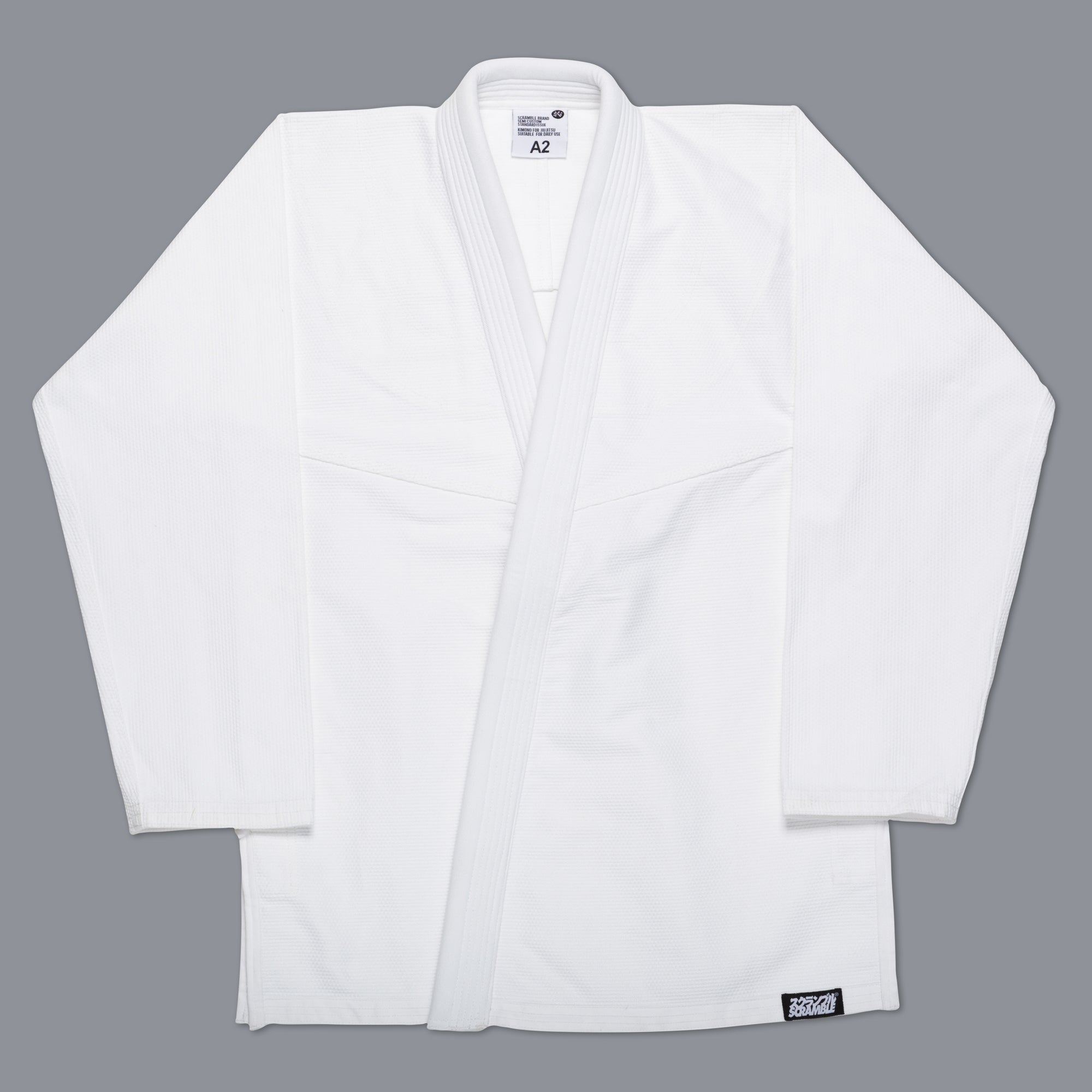 SCRAMBLE STANDARD ISSUE BJJ GI – FEMALE CUT – WHITE