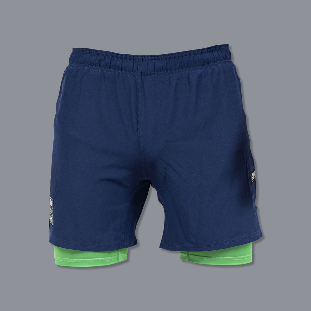 SCRAMBLE COMBINATION SHORTS – BLUE / GREEN